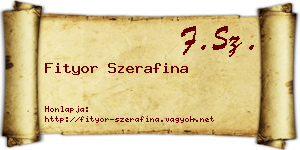 Fityor Szerafina névjegykártya
